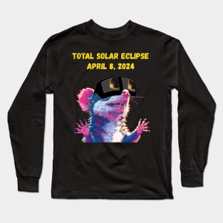 Total Solar Eclipse 2024 Grunge Possum Long Sleeve T-Shirt